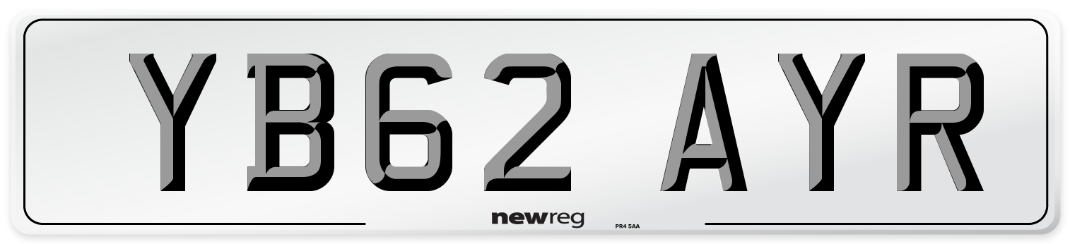 YB62 AYR Number Plate from New Reg